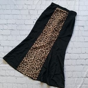 Urban Outfitters Reformed Leopard Silk Skirt Sz S